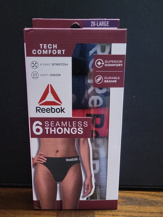 Reebok Other - Reebok 6-Pack Seamless Thongs - Black & Red Accents. T20